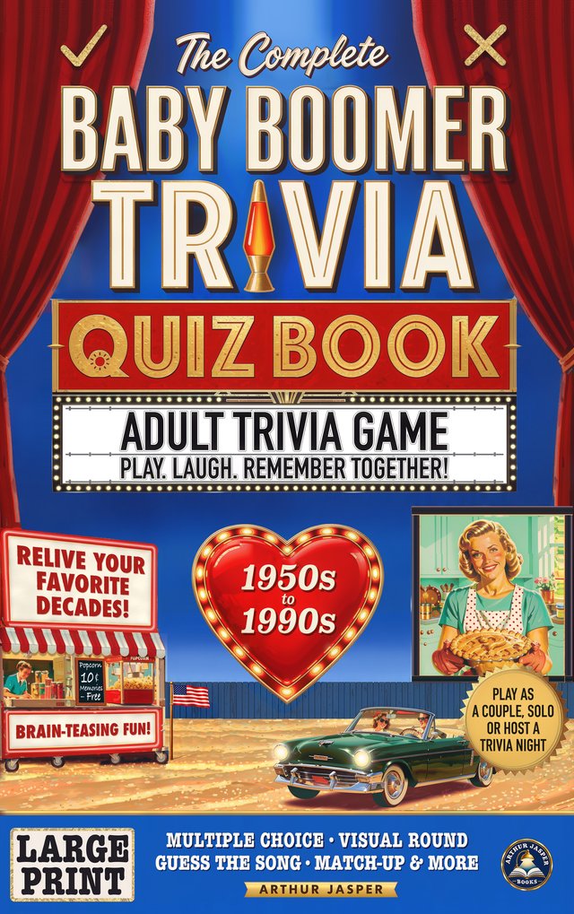 The Complete Baby Boomer Trivia Quiz Book, by Arthur Jasper: the final Drive-In Premiere front